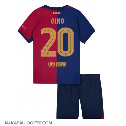 Barcelona Dani Olmo #20 Koti Peliasu Lasten 2024-25 Lyhythihainen (+ Lyhyet housut)